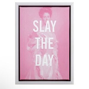 Pink "Slay The Day" Motivational Wall Art